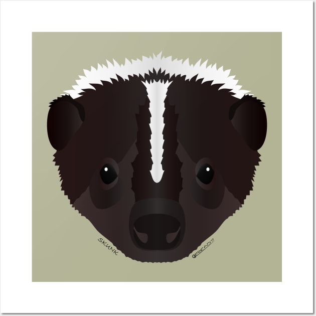 Baby Skunk Face Wall Art by FunkilyMade